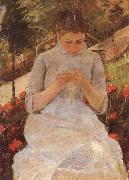 Mary Cassatt Being young girl who syr oil painting artist